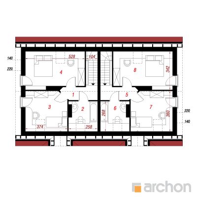  Maja pohlades (R2) 2. korruse plaan